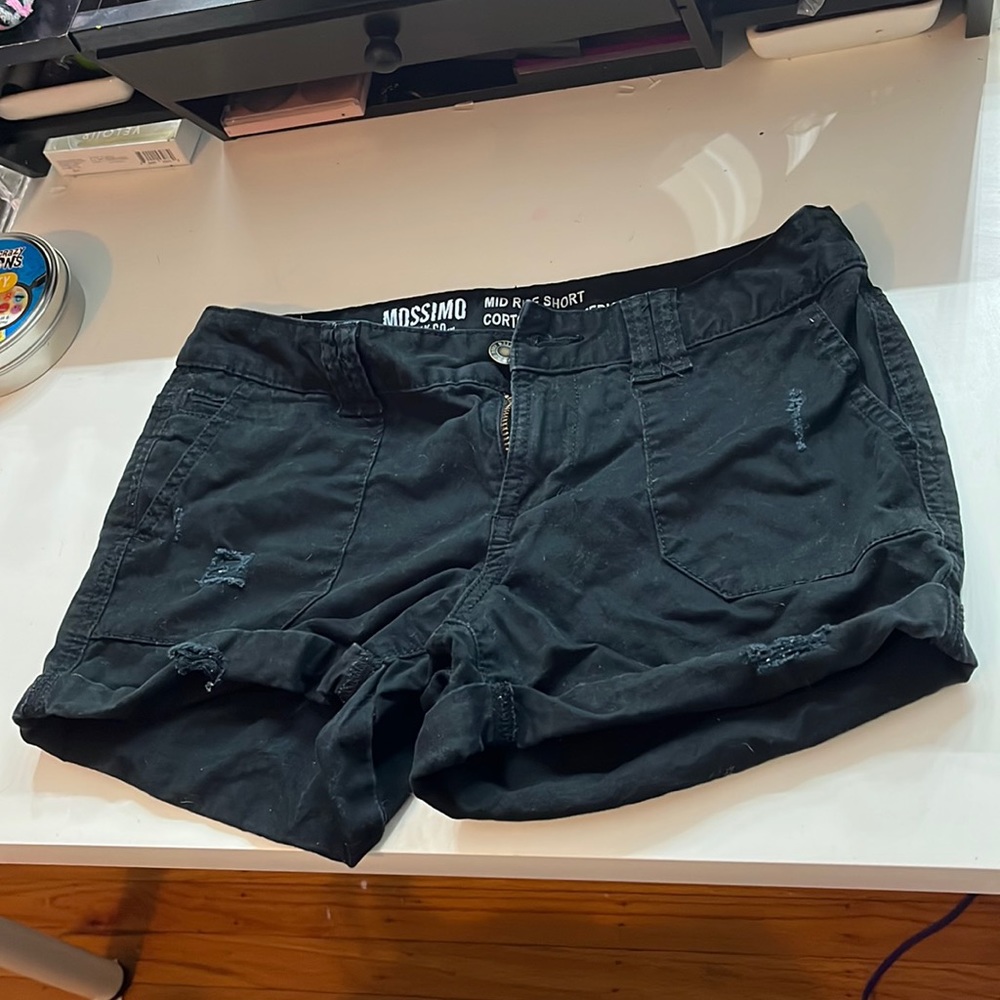 Black jean shorts, size 00, Mossimo supply co.